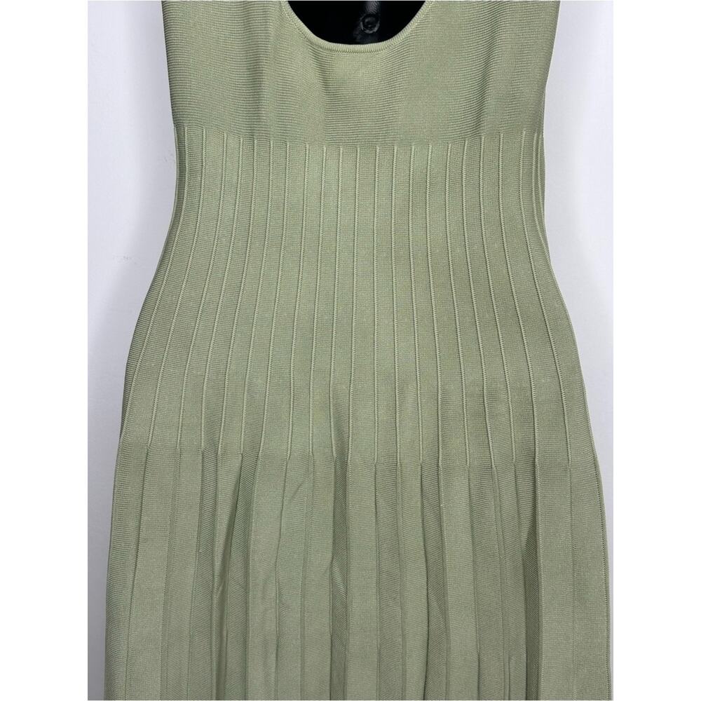 Staud knitted Tie Dye Ellison Pleated pale jade ombré dress size Large - Picture 10 of 10